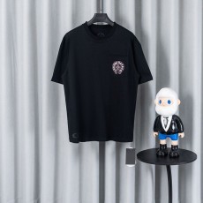 크롬하츠 26SS春夏 남녀공용 느슨한 면 반팔 티셔츠 001-192159