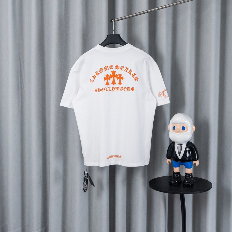 크롬하츠 26SS春夏 신제품 루즈핏 순면 반팔 티셔츠 001-192162