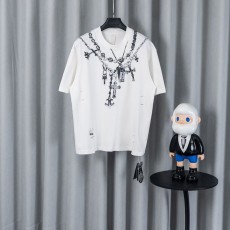 크롬하츠 26SS 남녀공용 루즈핏 면 티셔츠 001-192166