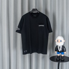 크롬하츠 26SS春夏 남녀공용 루즈핏 순면 반팔 티셔츠 001-192171