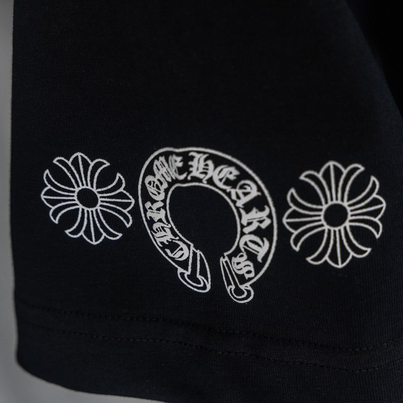 크롬하츠 26SS春夏 남녀공용 루즈핏 순면 반팔 티셔츠 001-192171