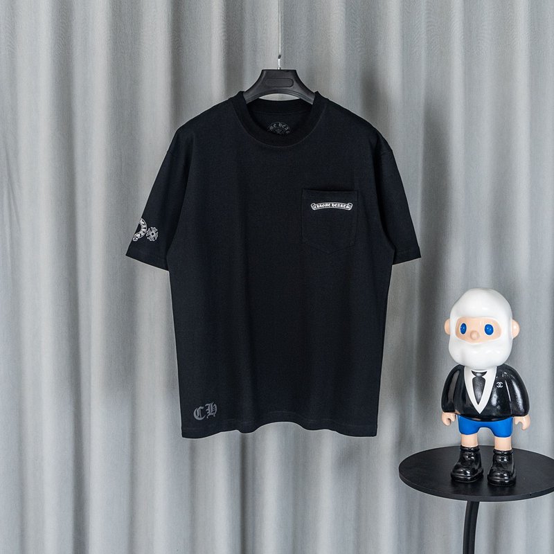 크롬하츠 26SS春夏 남녀공용 루즈핏 순면 반팔 티셔츠 001-192171