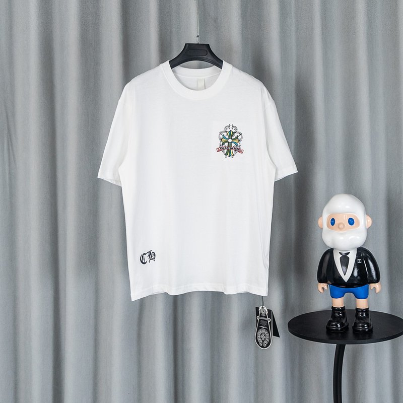 크롬하츠 26SS 봄여름 순면 루즈핏 반팔 티셔츠 001-192174