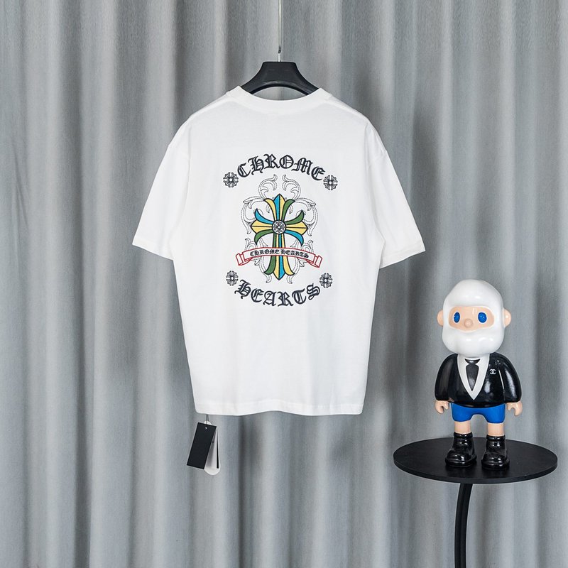 크롬하츠 26SS 봄여름 순면 루즈핏 반팔 티셔츠 001-192174