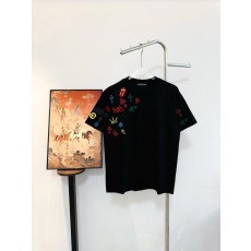 크롬하츠 록 레드 텅 자수 반팔 티셔츠 001-192223