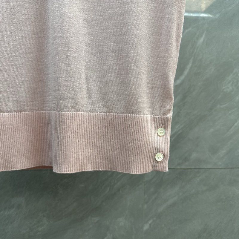 톰브라운 메리노 울 반팔 폴로 셔츠 001-192275