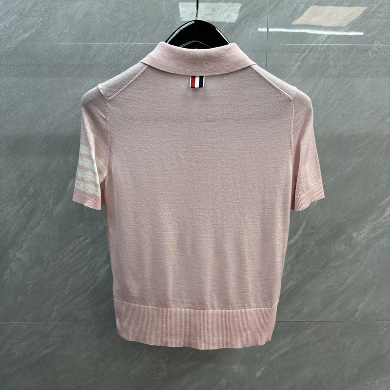 톰브라운 메리노 울 반팔 폴로 셔츠 001-192275