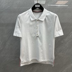 톰브라운 백면 스트라이프 포인트 칼라 반팔 티셔츠 001-192288