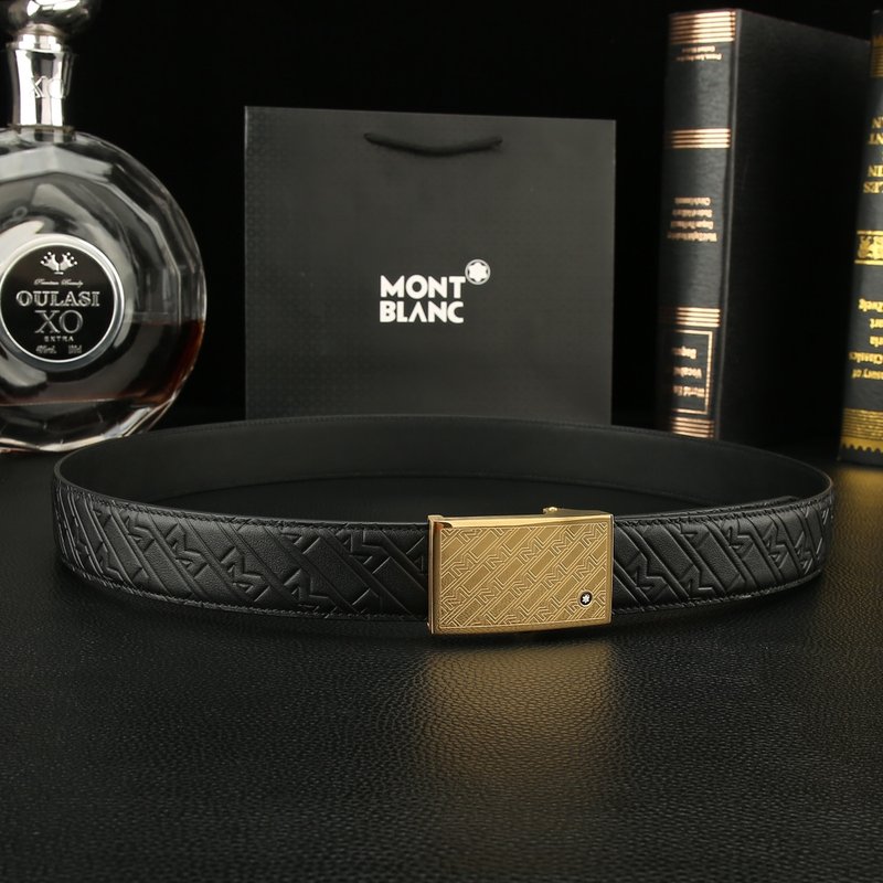 몬블랑 남성 오토 버클 가죽 벨트 001-192319