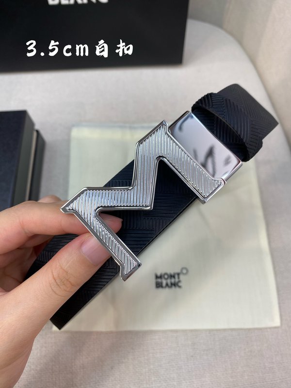 몬블랑 소 가죽 핀 버클 비즈니스 캐주얼 벨트 001-192322