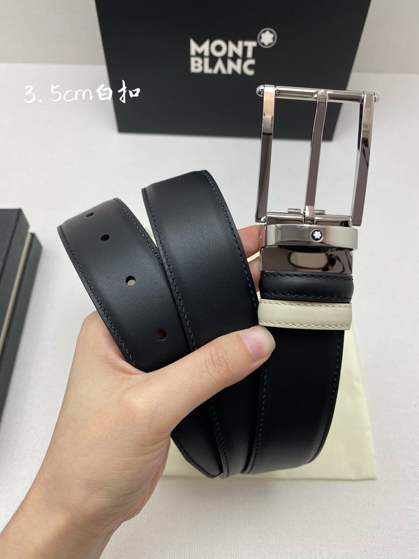 몽블랑 비즈니스 캐주얼 탑 레이어 소가죽 벨트 001-192371