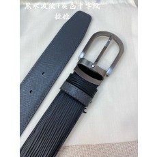 몽블랑 3.5cm 폭 소 가죽 핀 버클 벨트 001-192381