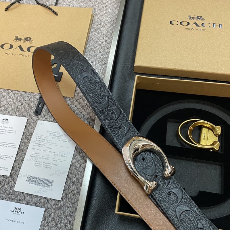 COACH 코치 남성용 버클 교체 가능 벨트 3.5cm 001-192409