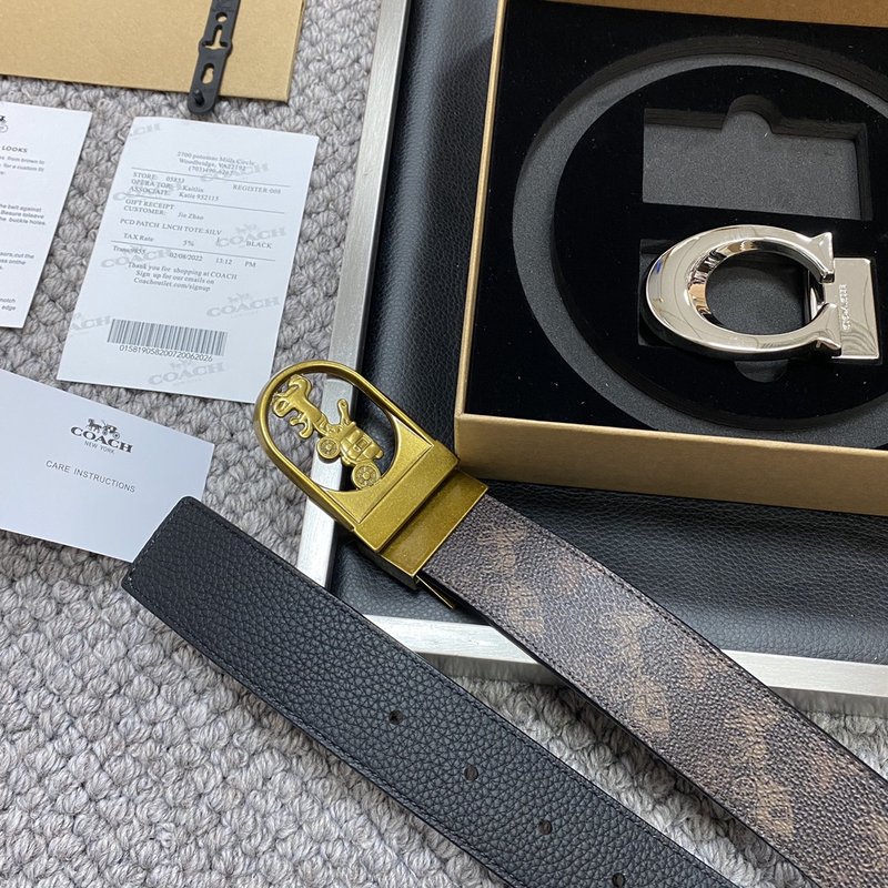 COACH 코치 시그니처 벨트 교체형 버클 3.5cm 001-192414