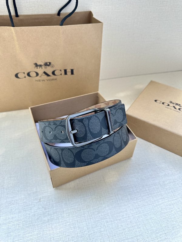 COACH 양면 송아지 가죽 벨트 3.7cm 001-192422