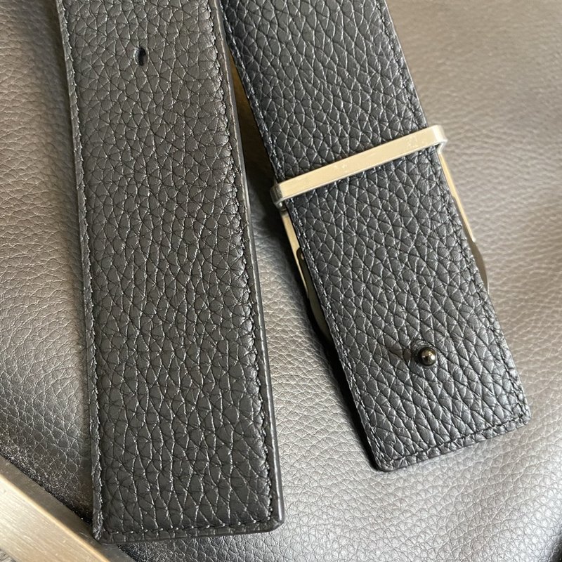 디올 DIOR 클래식 레터 캔버스 가죽 벨트 001-192429