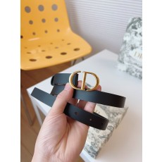 디올 DIOR 클래식 새들 벨트 블랙 골드 버클 001-192449