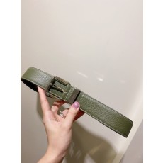 디올 35mm 다크그린 그레인 카프스킨 벨트 001-192459