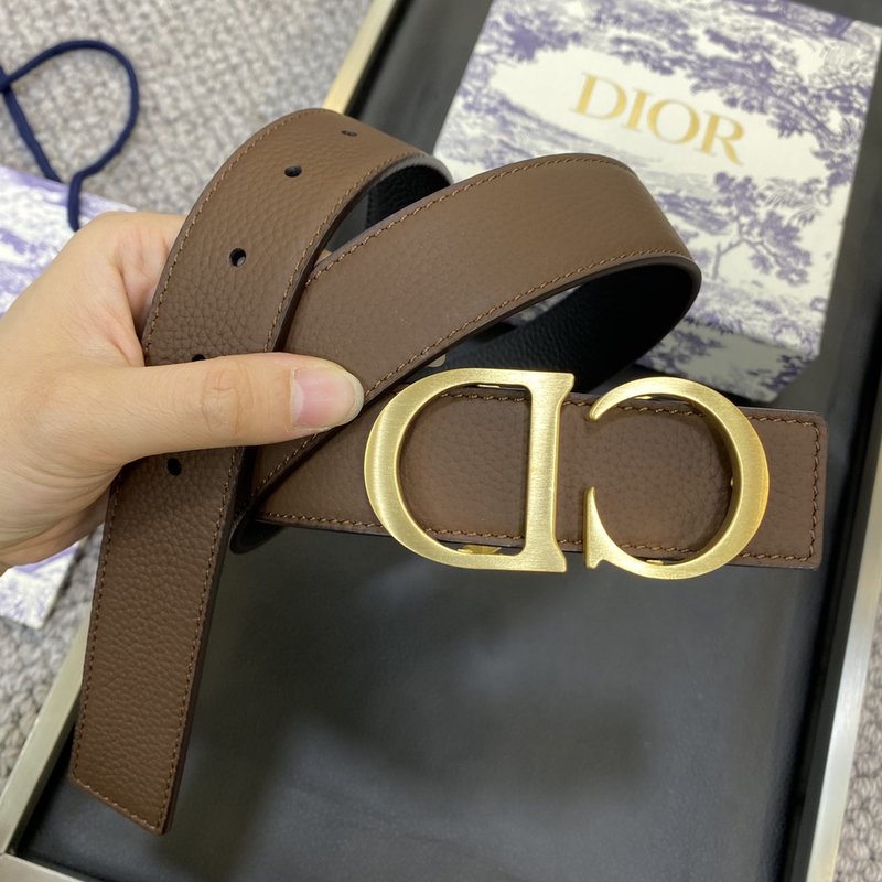 디올 DIOR 클래식 CD 버클 소 가죽 벨트 001-192479
