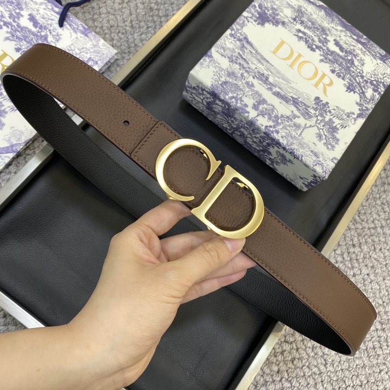 디올 DIOR 클래식 CD 버클 소 가죽 벨트 001-192479