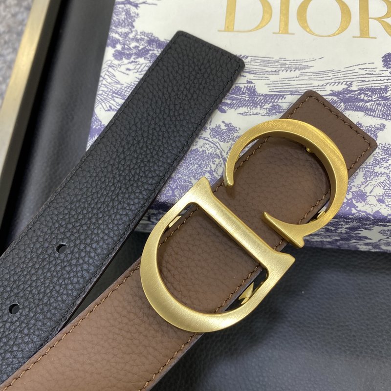 디올 DIOR 클래식 CD 버클 소 가죽 벨트 001-192479