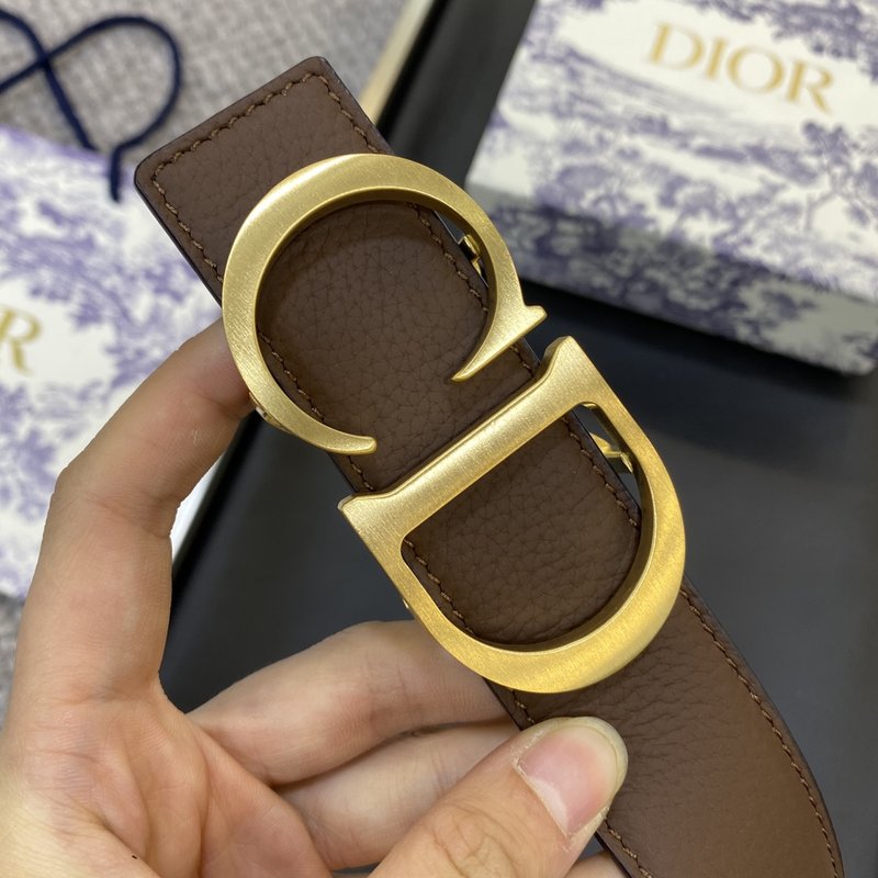 디올 DIOR 클래식 CD 버클 소 가죽 벨트 001-192479