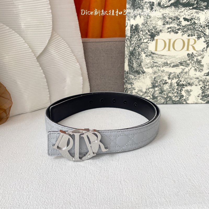 디올 Dior 클래식 엠보스 가죽 벨트 001-192488