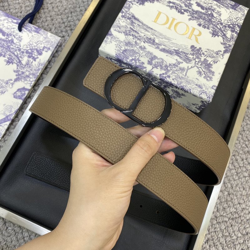디올 DIOR新款 스테인리스 3.5CM 소가죽 벨트 001-192496