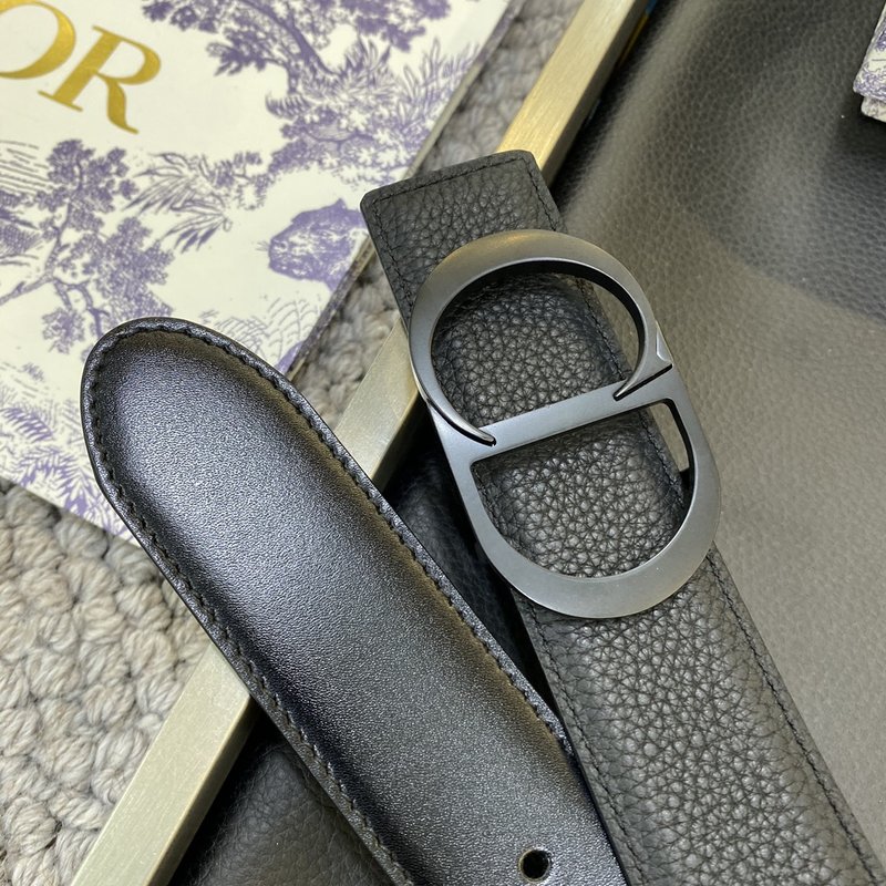 디올 Dior 클래식 레터 캔버스 가죽 벨트 스틸 하드 001-192495