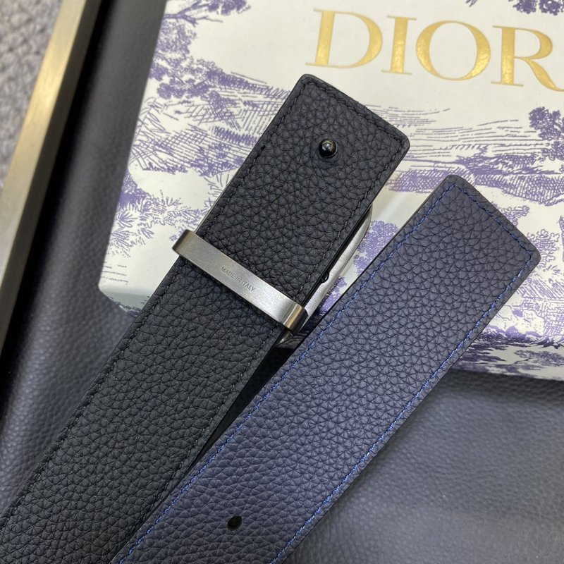 디올 DIOR 클래식 레터링 캔버스 가죽 벨트 001-192499
