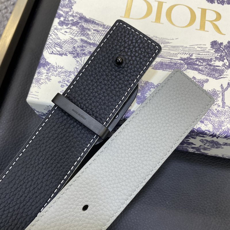 디올 DIOR 클래식 레터 캔버스 가죽 벨트 001-192500
