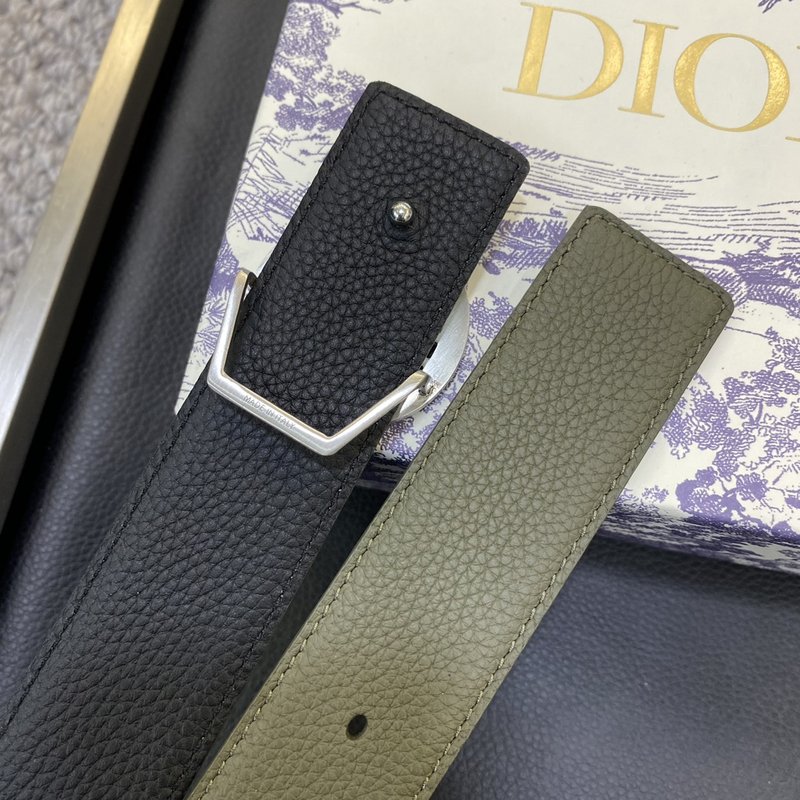 디올 Dior 클래식 레터 캔버스 가죽 벨트 CD 버클 001-192502
