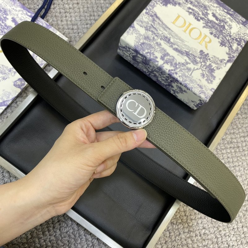 디올 Dior 클래식 레터 캔버스 가죽 벨트 CD 버클 001-192502