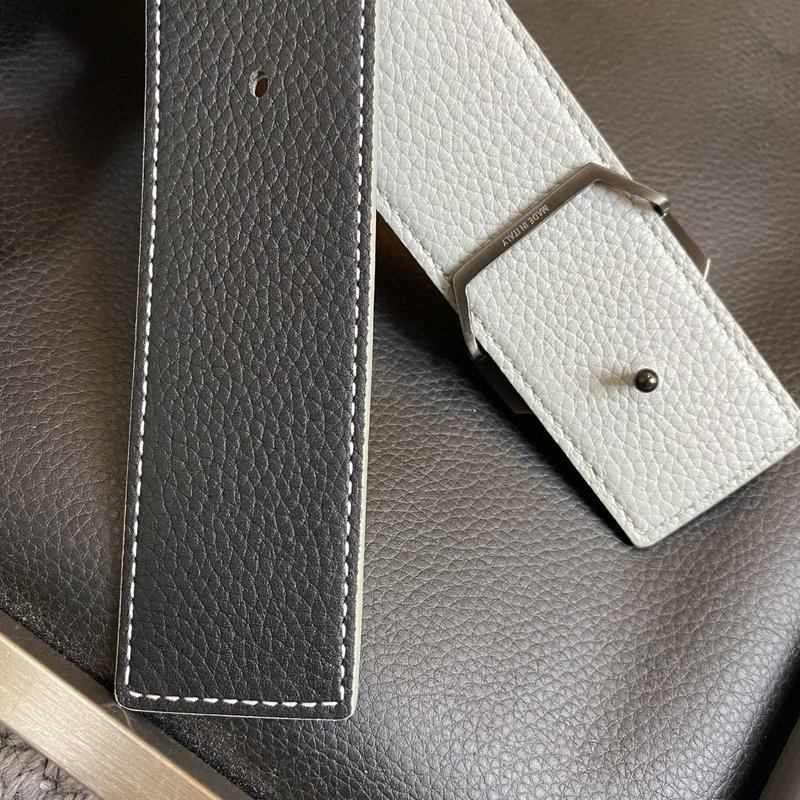 디올 DIOR 클래식 레터 캔버스 가죽 벨트 001-192510