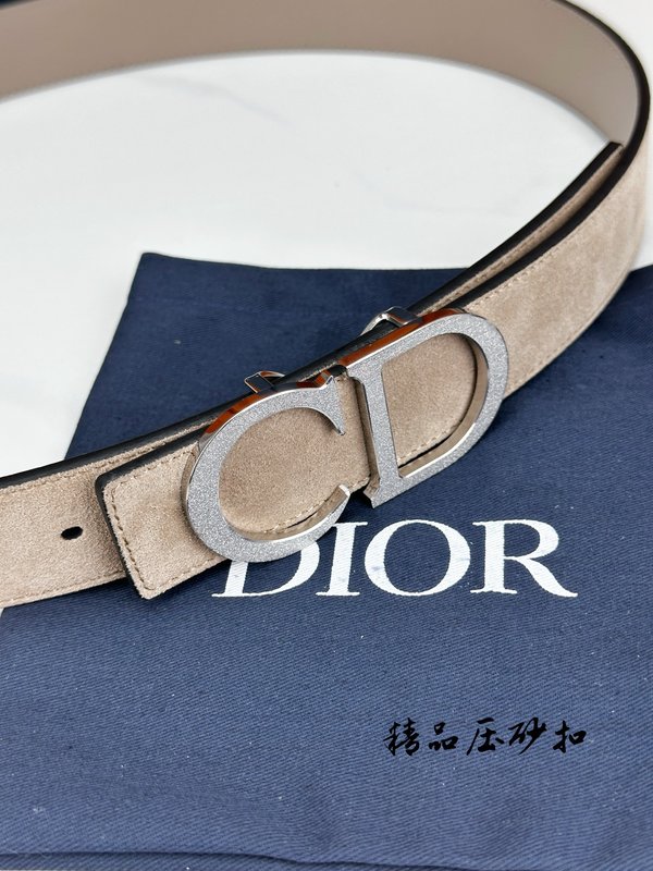 DIOR 디올 스테인리스 버클 벨트 3.5cm 폭 001-192525
