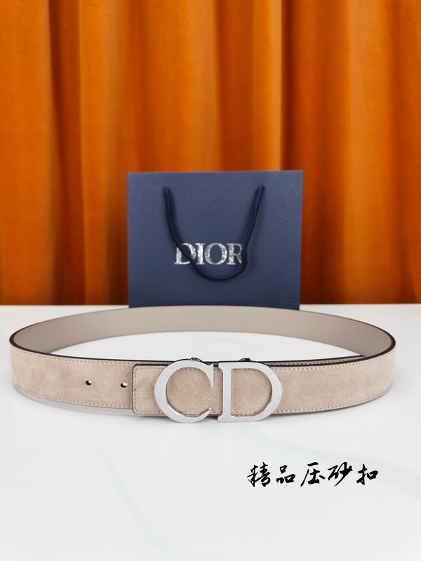 DIOR 디올 스테인리스 버클 벨트 3.5cm 폭 001-192525