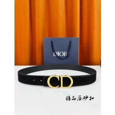 디올 스테인리스 버클 벨벳 가죽 벨트 001-192527