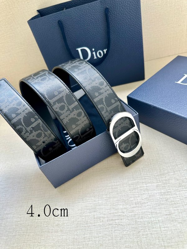디오르 양면 프린트 송아지 가죽 벨트 40mm 001-192533