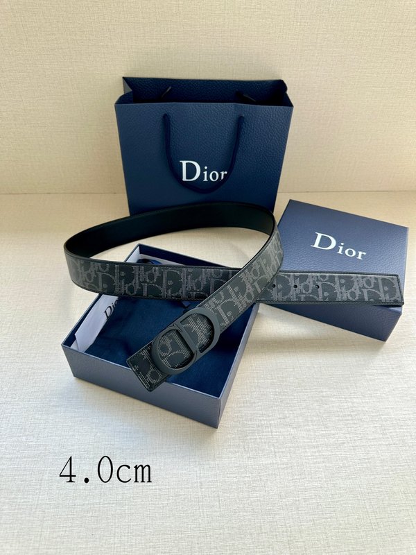 디오르 양면 프린트 소 가죽 벨트 40mm 001-192535