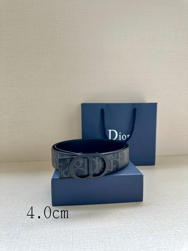 디오르 양면 프린트 소 가죽 벨트 40mm 001-192535