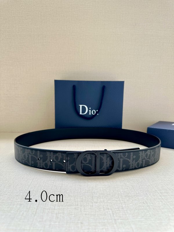 디오르 양면 프린트 소 가죽 벨트 40mm 001-192535