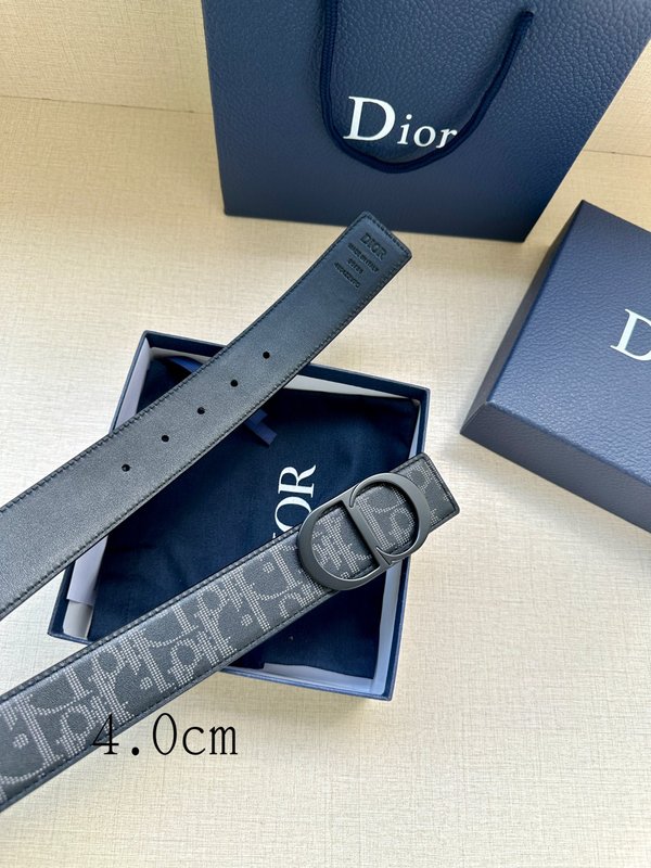 디오르 양면 프린트 소 가죽 벨트 40mm 001-192535