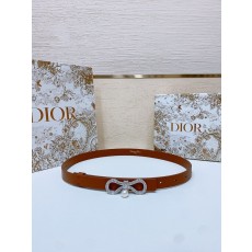 디오르 리본 벨트 화이트 크리스탈 버클 송아지 가죽 001-192555