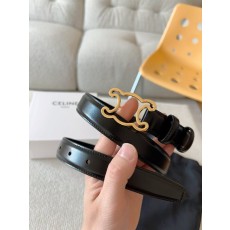 셀린 트리옴프 블랙 레더 여성 벨트 001-192573
