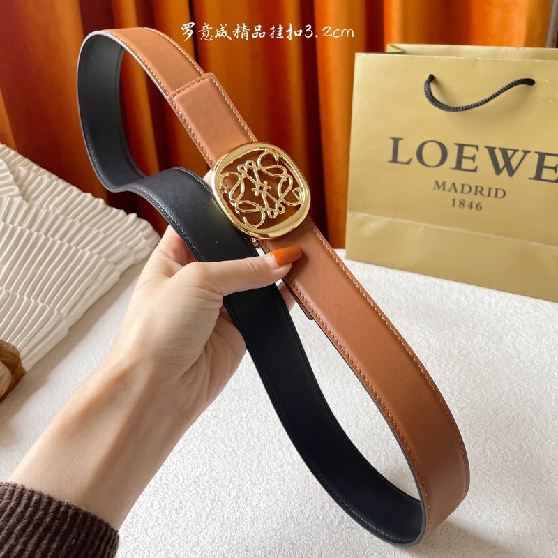 로에베 LOEWE 클래식 양면 송아지 가죽 벨트 001-192603