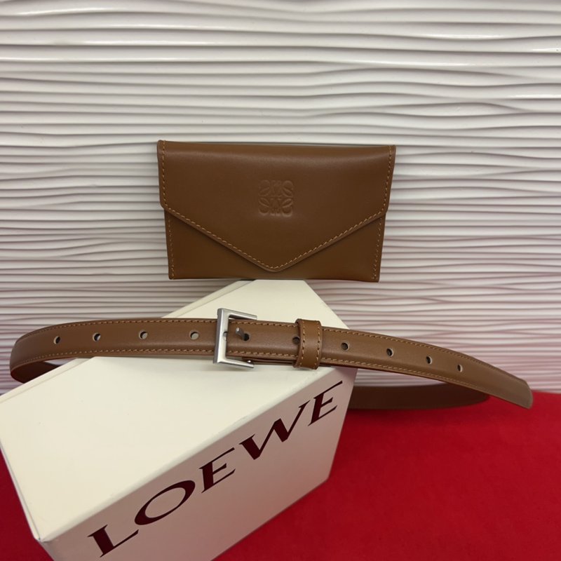 LOEWE 아나그램 버클 가죽 벨트 001-192619