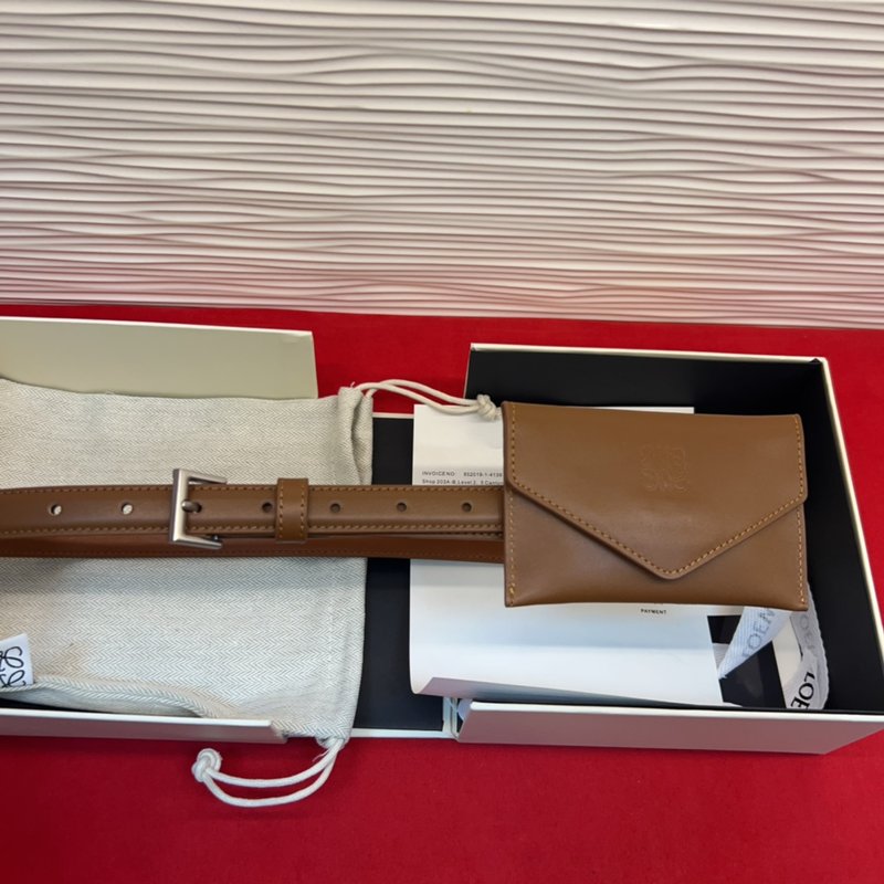 LOEWE 아나그램 버클 가죽 벨트 001-192619