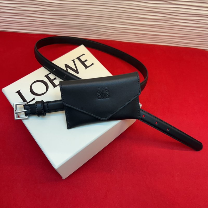 LOEWE 가죽窄벨트 Anagram 자물쇠 버클 001-192621