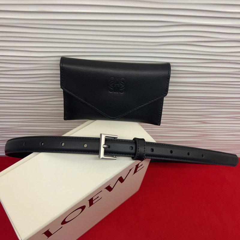 LOEWE 가죽窄벨트 Anagram 자물쇠 버클 001-192621