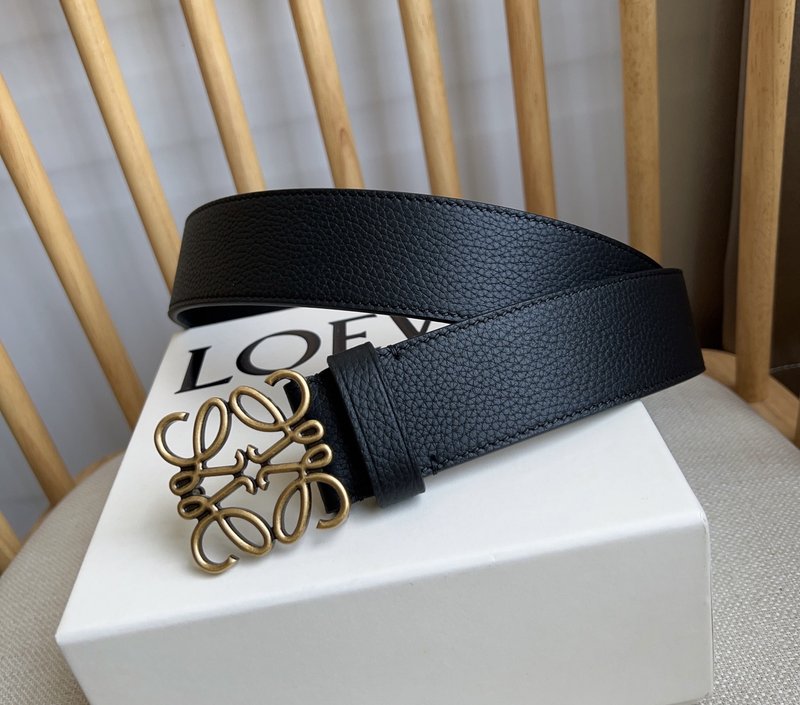 로에베 LOEWE 스무스 카프스킨 애너그램 버클 벨트 001-192629